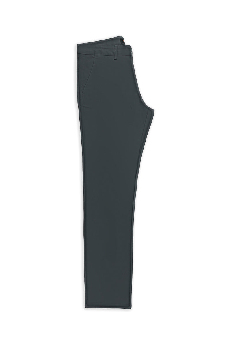 Orta Füme Regular Fit Desenli Likralı Kanvas / Chino Pantolon