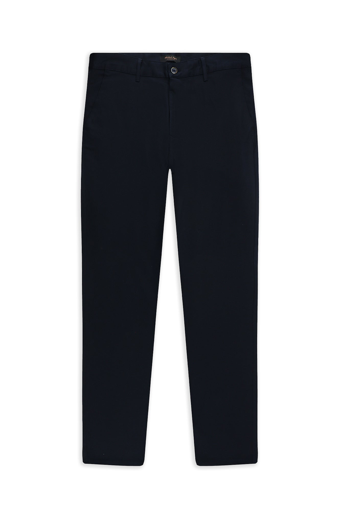 Koyu Lacivert Relaxed Fit Rahat Kesim Desenli Likralı Kanvas / Chino Pantolon