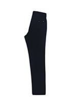Koyu Lacivert Relaxed Fit Rahat Kesim Desenli Likralı Kanvas / Chino Pantolon