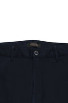 Koyu Lacivert Relaxed Fit Rahat Kesim Desenli Likralı Kanvas / Chino Pantolon