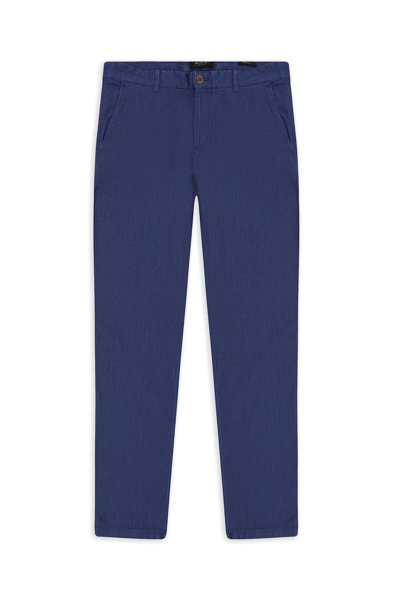 Aç?k Lacivert Regular Fit Standart Kesim Lyocell Kar???ml? Denim Pantolon-Abdullah Ki??l?
