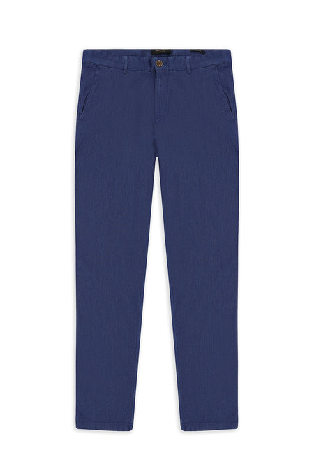 Aç?k Lacivert Regular Fit Standart Kesim Lyocell Kar???ml? Denim Pantolon-Abdullah Ki??l?