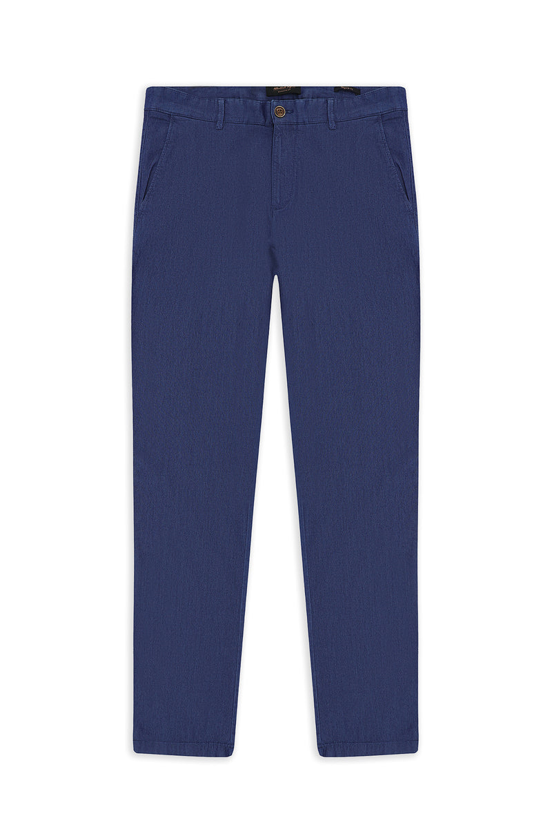 Aç?k Lacivert 6 Drop Regular Fit Standart Kesim Lyocell Kar???ml? Denim Pantolon-Abdullah Ki??l?