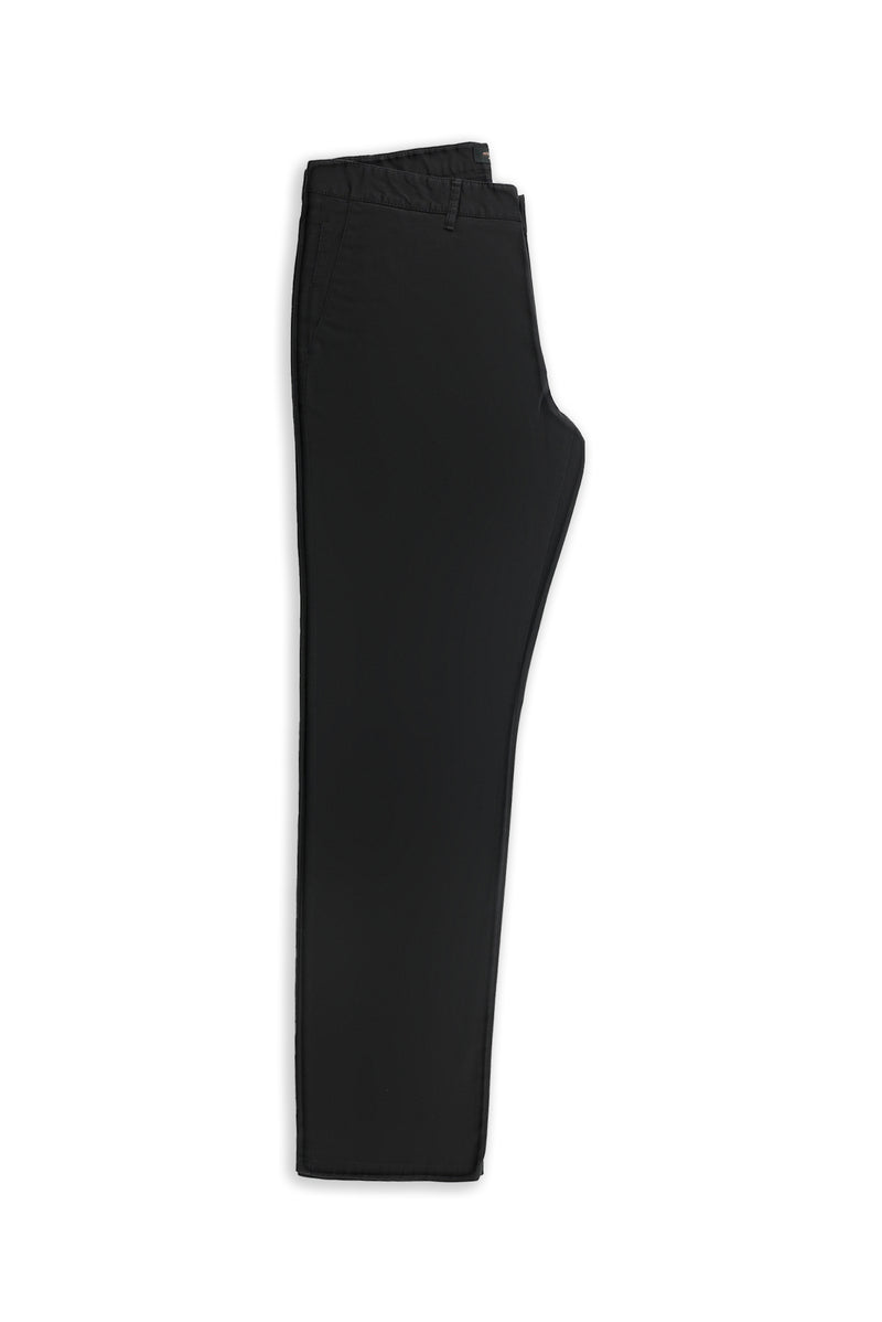 Siyah Relaxed Fit Rahat Kesim Likralı Kanvas / Chino Pantolon