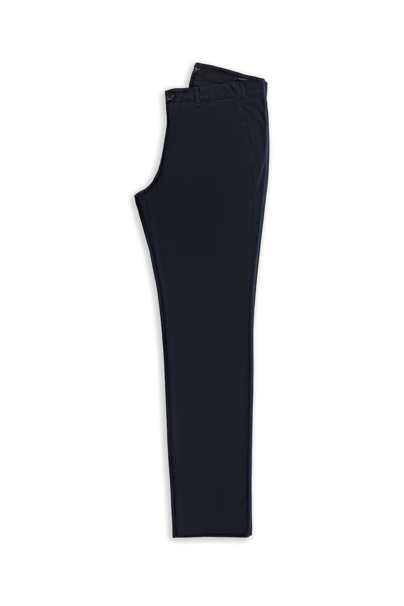 Koyu Lacivert Regular Fit Likralı Düz Chino Pantolon