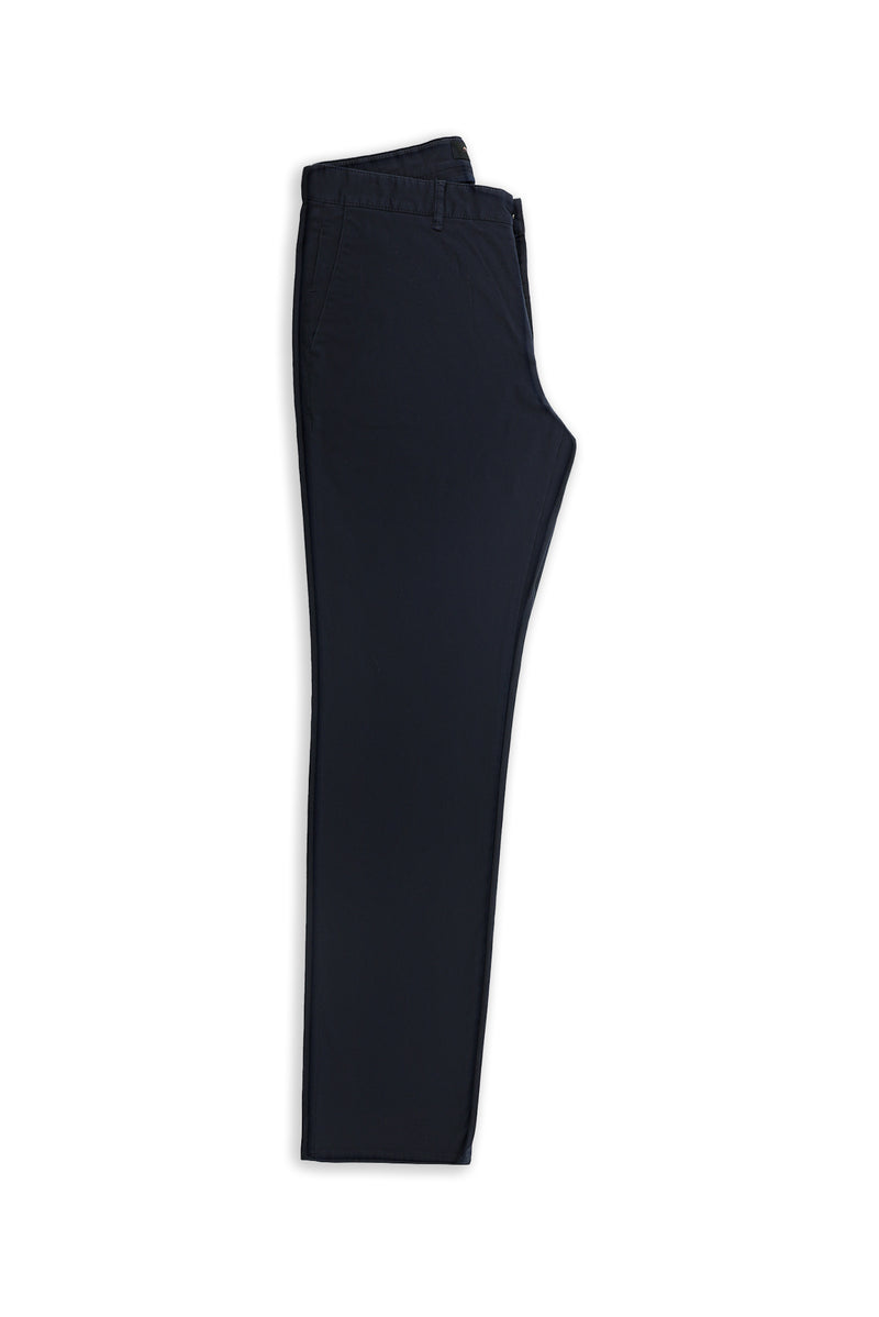Koyu Lacivert Regular Fit Likralı Düz Chino Pantolon