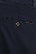 Koyu Lacivert Regular Fit Likralı Kanvas / Chino Pantolon