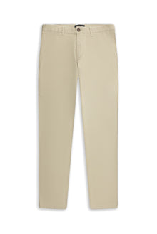Orta Bej Regular Fit Likralı Düz Chino Pantolon