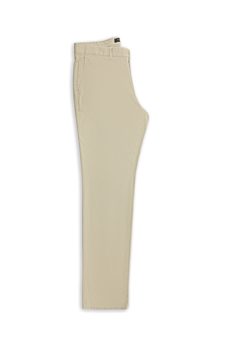 Orta Bej Regular Fit Likralı Kanvas / Chino Pantolon