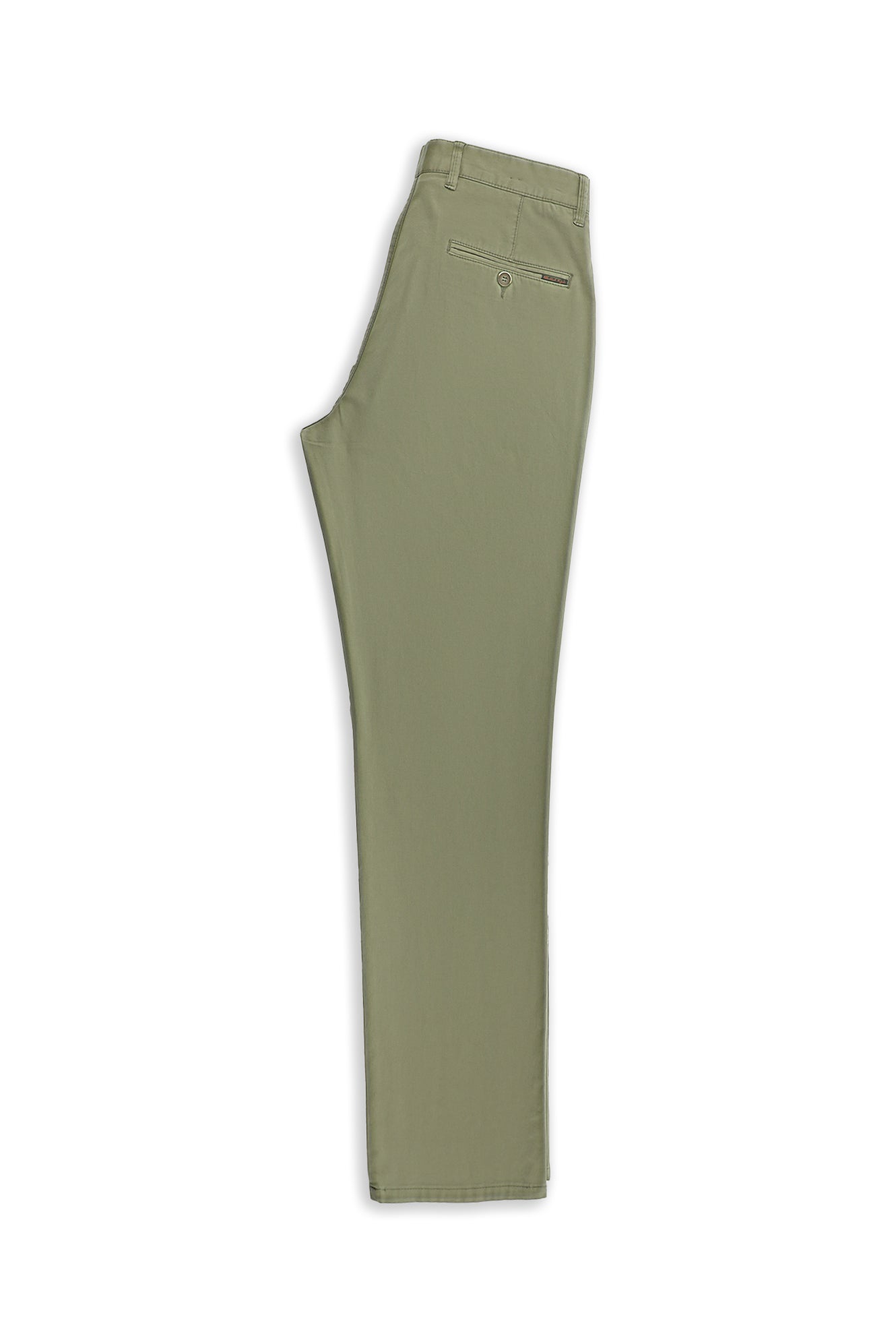Orta Haki Regular Fit Likralı Kanvas / Chino Pantolon
