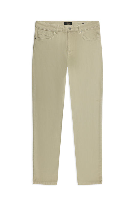 Orta Vizon Regular Fit Likralı Kanvas / Chino Pantolon