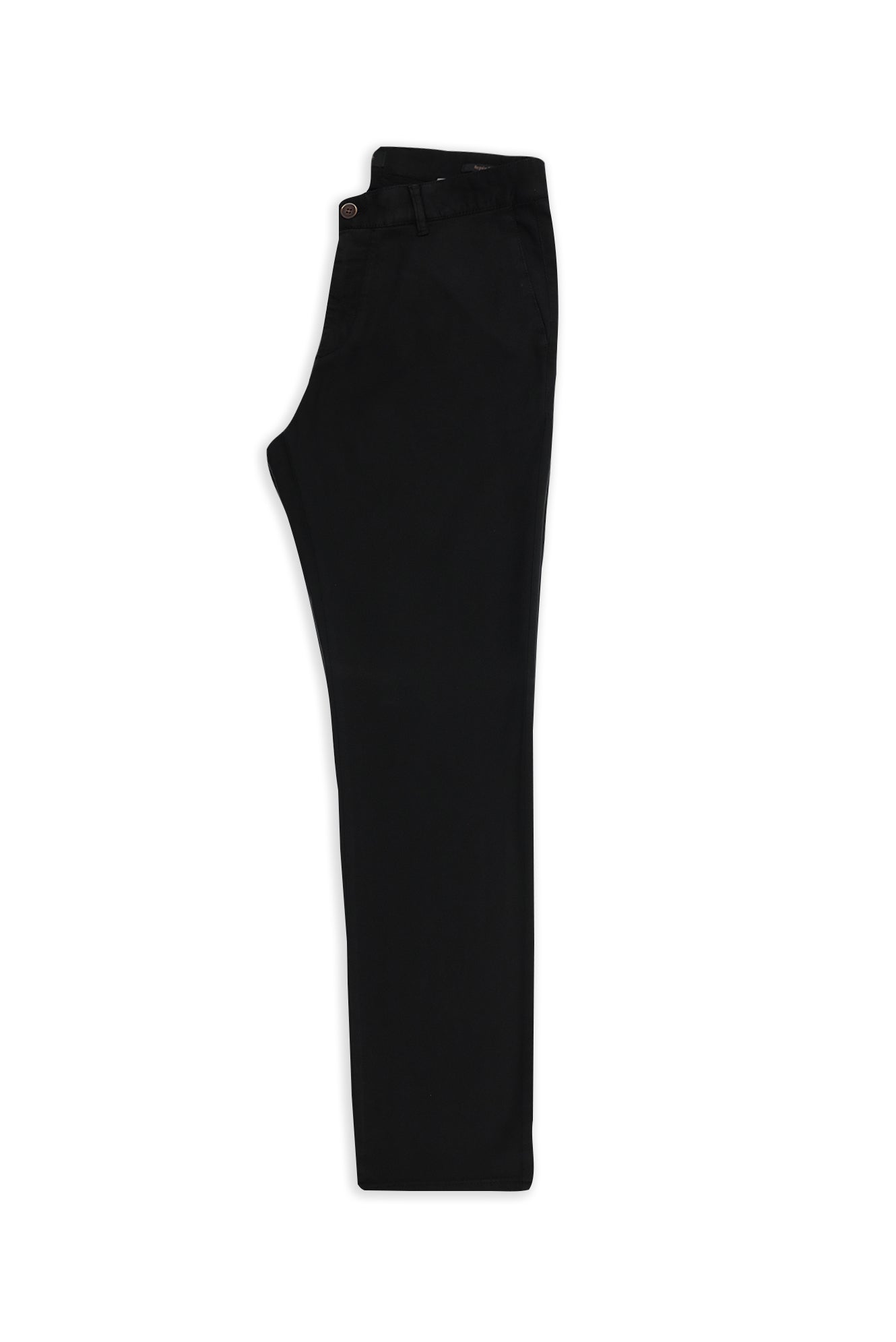 Siyah Relaxed Fit Rahat Kesim Lyocell Karışımlı Kanvas / Chino Pantolon
