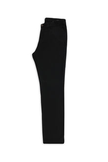 Siyah Relaxed Fit Rahat Kesim Lyocell Karışımlı Kanvas / Chino Pantolon