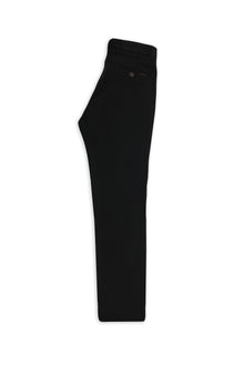 Siyah Relaxed Fit Rahat Kesim Lyocell Karışımlı Kanvas / Chino Pantolon
