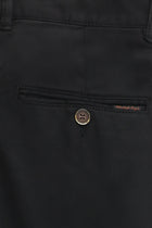 Siyah Regular Fit Likralı Kanvas / Chino Pantolon
