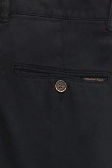 Siyah Relax Fit Rahat Kesim Likralı Kanvas / Chino Pantolon