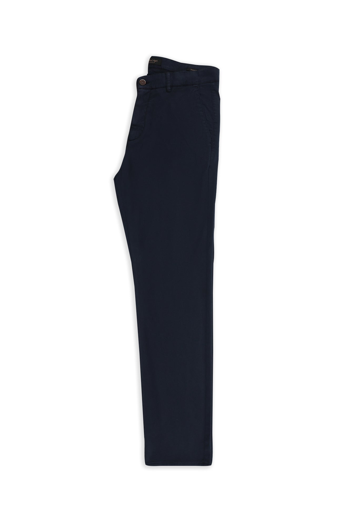 Koyu Lacivert Regular Fit Lyocell Karışımlı Kanvas / Chino Pantolon