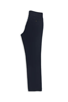 Koyu Lacivert Regular Fit Likralı Kanvas / Chino Pantolon