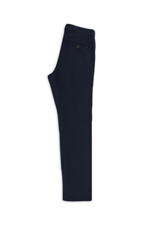 Koyu Lacivert Regular Fit Lyocell Karışımlı Kanvas / Chino Pantolon