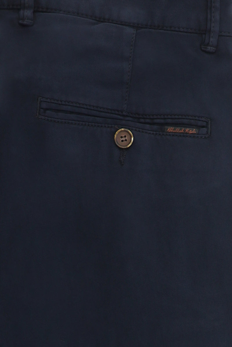 Koyu Lacivert Relaxed Fit Rahat Kesim Lyocell Karışımlı Kanvas / Chino Pantolon