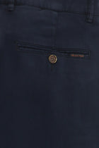 Koyu Lacivert Regular Fit Likralı Kanvas / Chino Pantolon