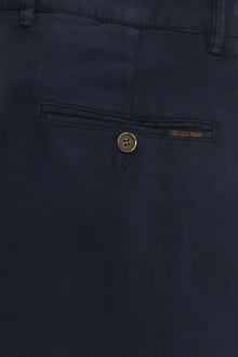 Koyu Lacivert Regular Fit Likralı Kanvas / Chino Pantolon