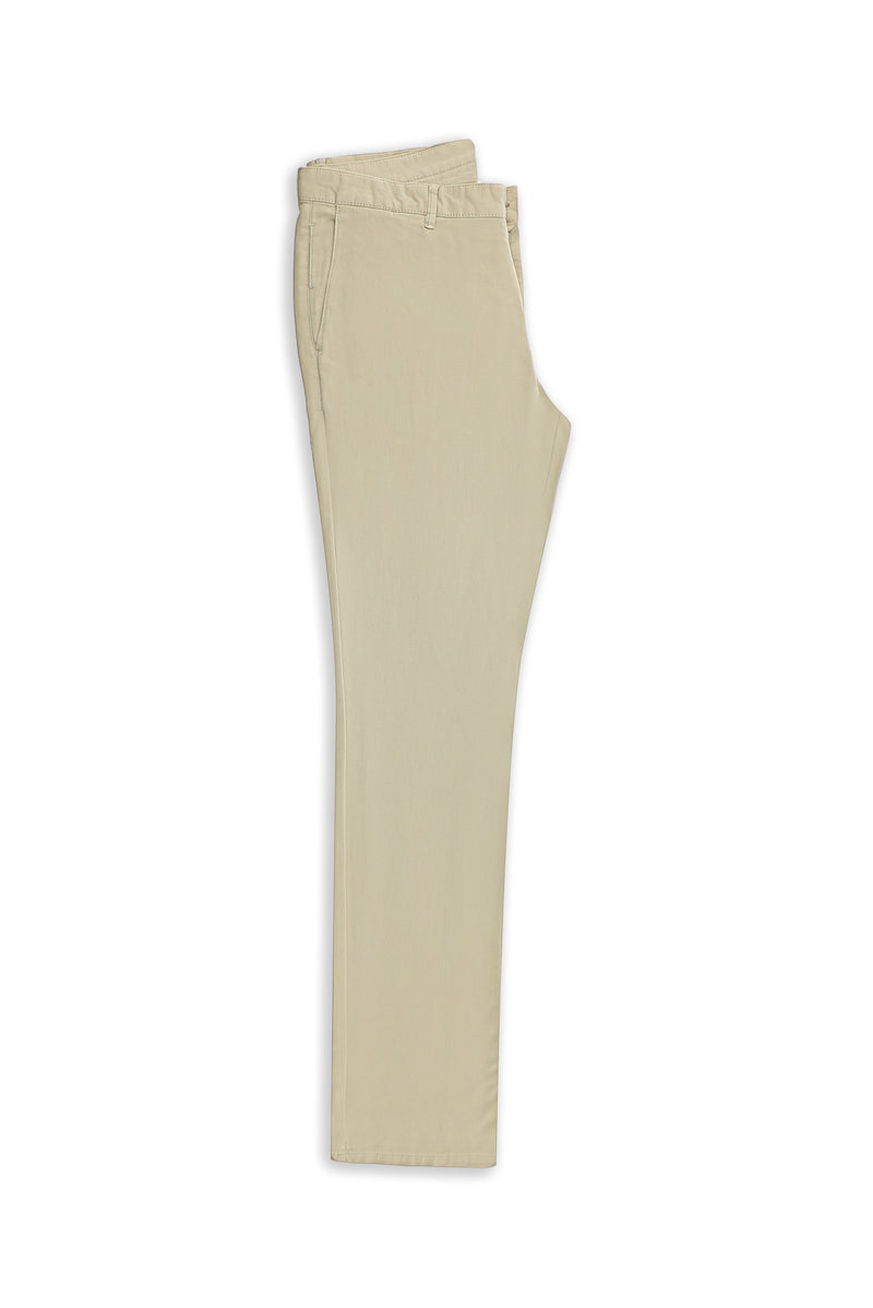 Orta Bej Regular Fit Likralı Kanvas / Chino Pantolon