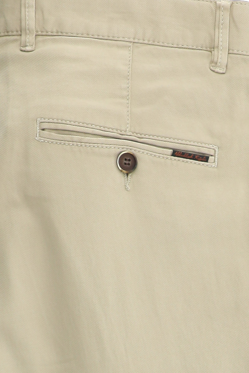 Orta Bej Regular Fit Lyocell Karışımlı Kanvas / Chino Pantolon