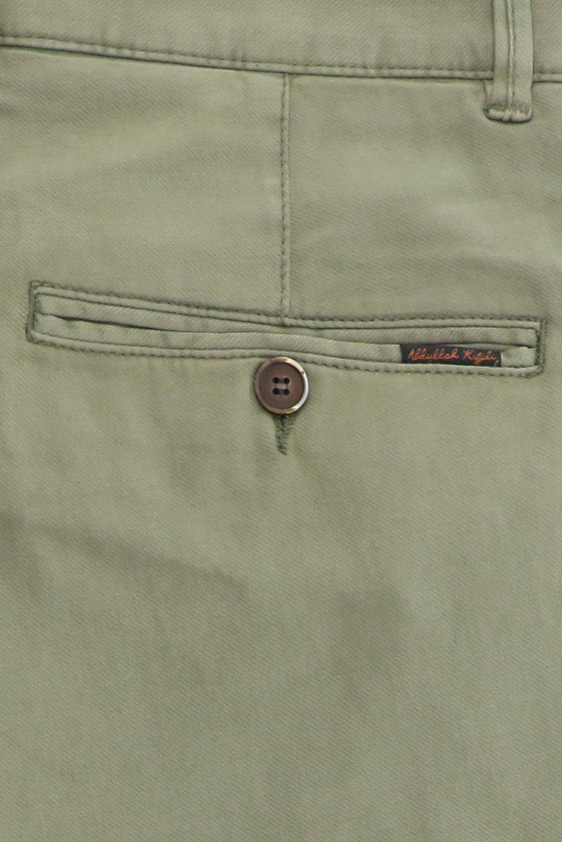 Orta Haki 4 Drop Relaxed Fit Rahat Kesim Lyocell Karışımlı Kanvas / Chino Pantolon