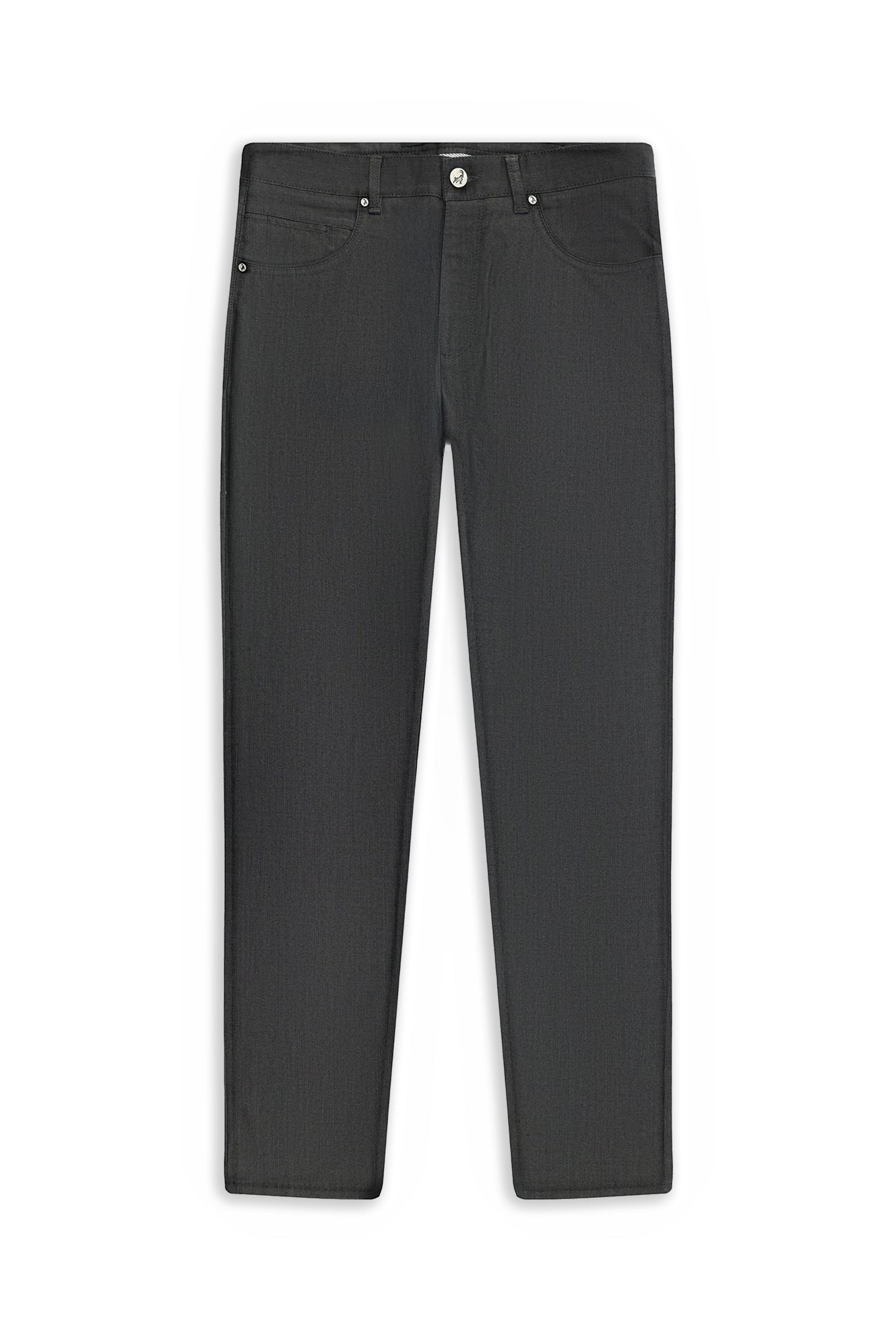 Siyah Regular Fit Likralı Kanvas / Chino Pantolon