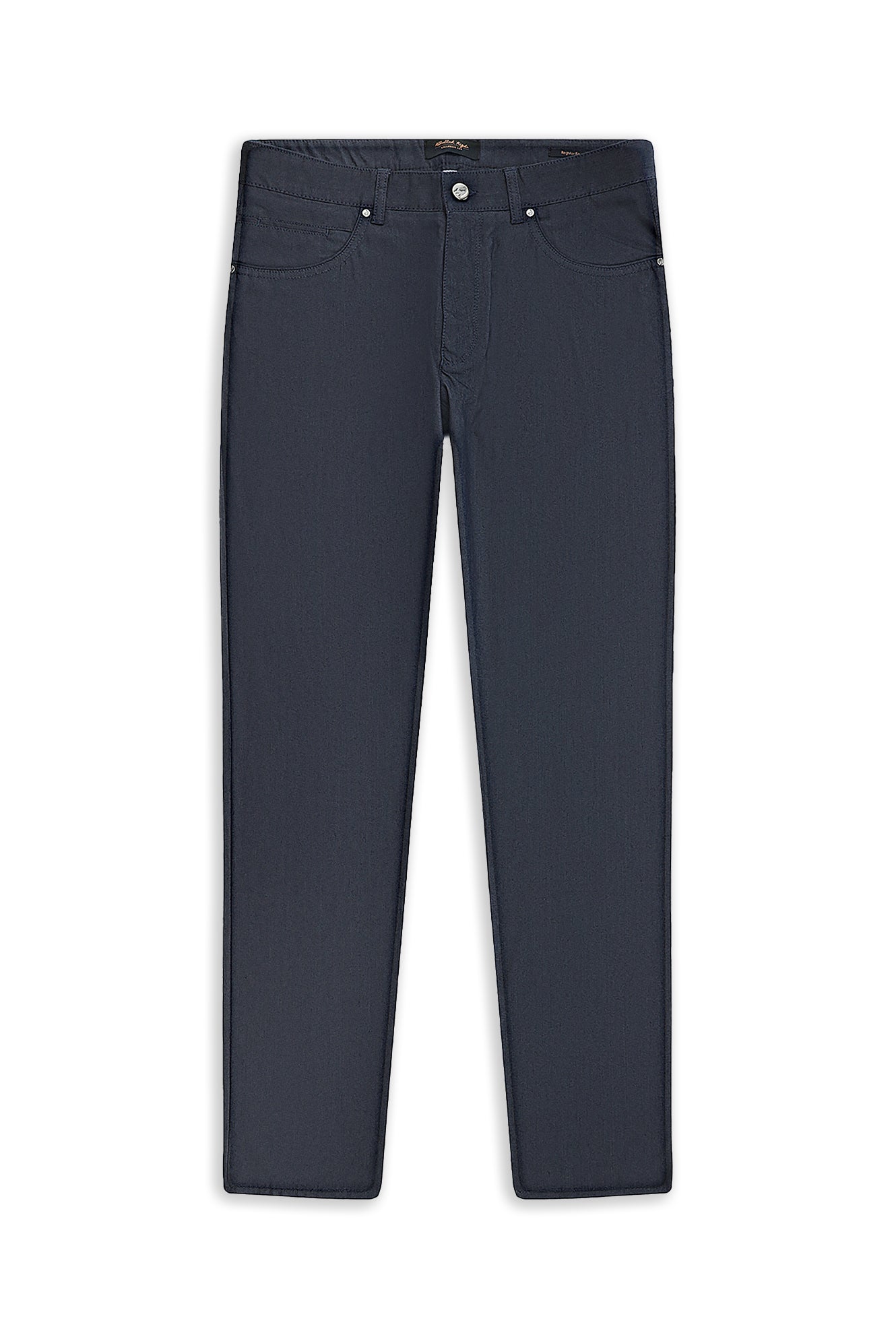 Koyu Lacivert Regular Fit Likralı Kanvas / Chino Pantolon