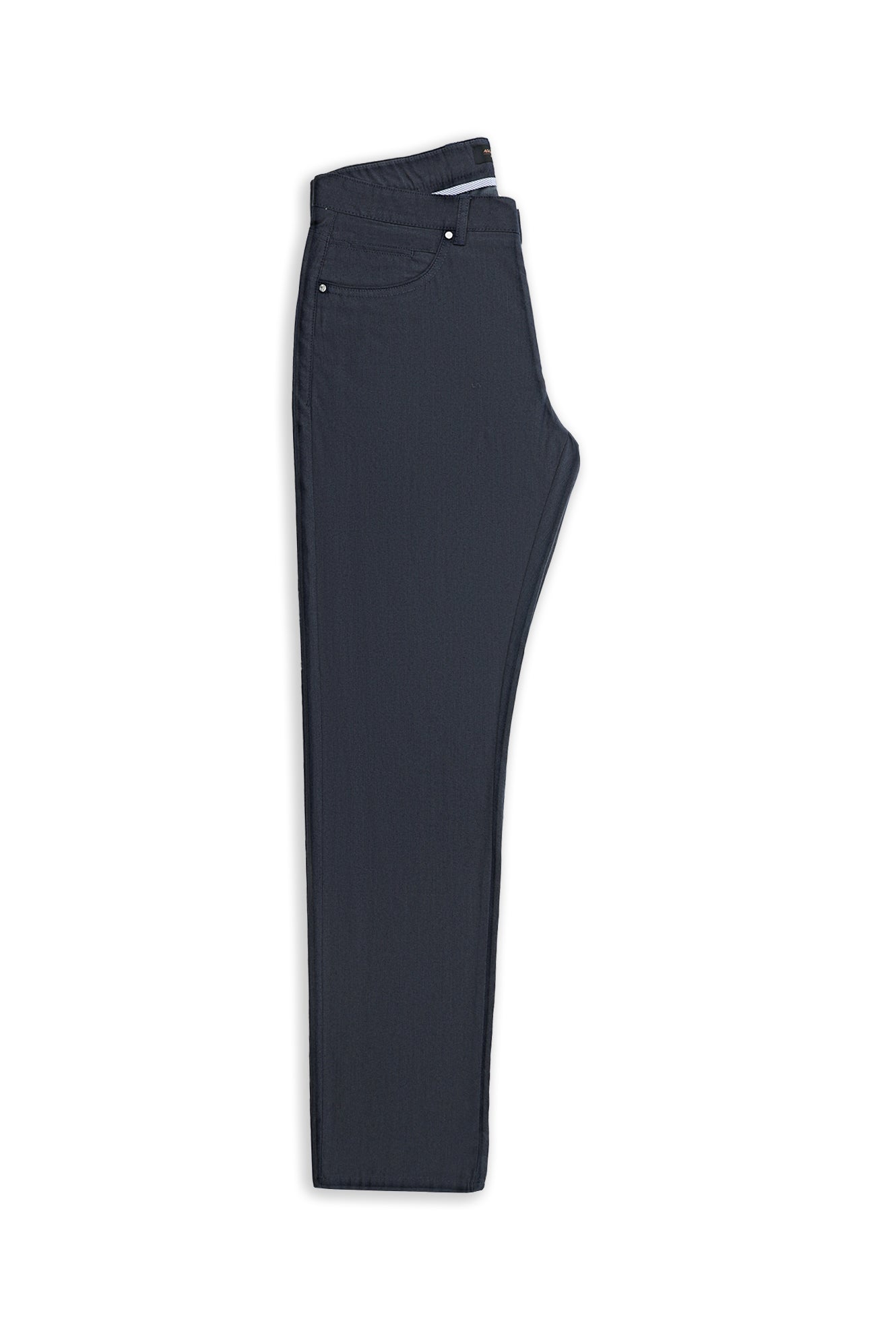 Koyu Lacivert Regular Fit Likralı Kanvas / Chino Pantolon