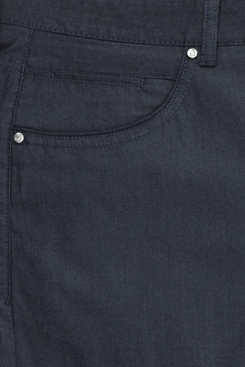 Koyu Lacivert 6 Drop Regular Fit Standart Kesim Likral? Kanvas / Chino Pantolon-Abdullah Ki??l?