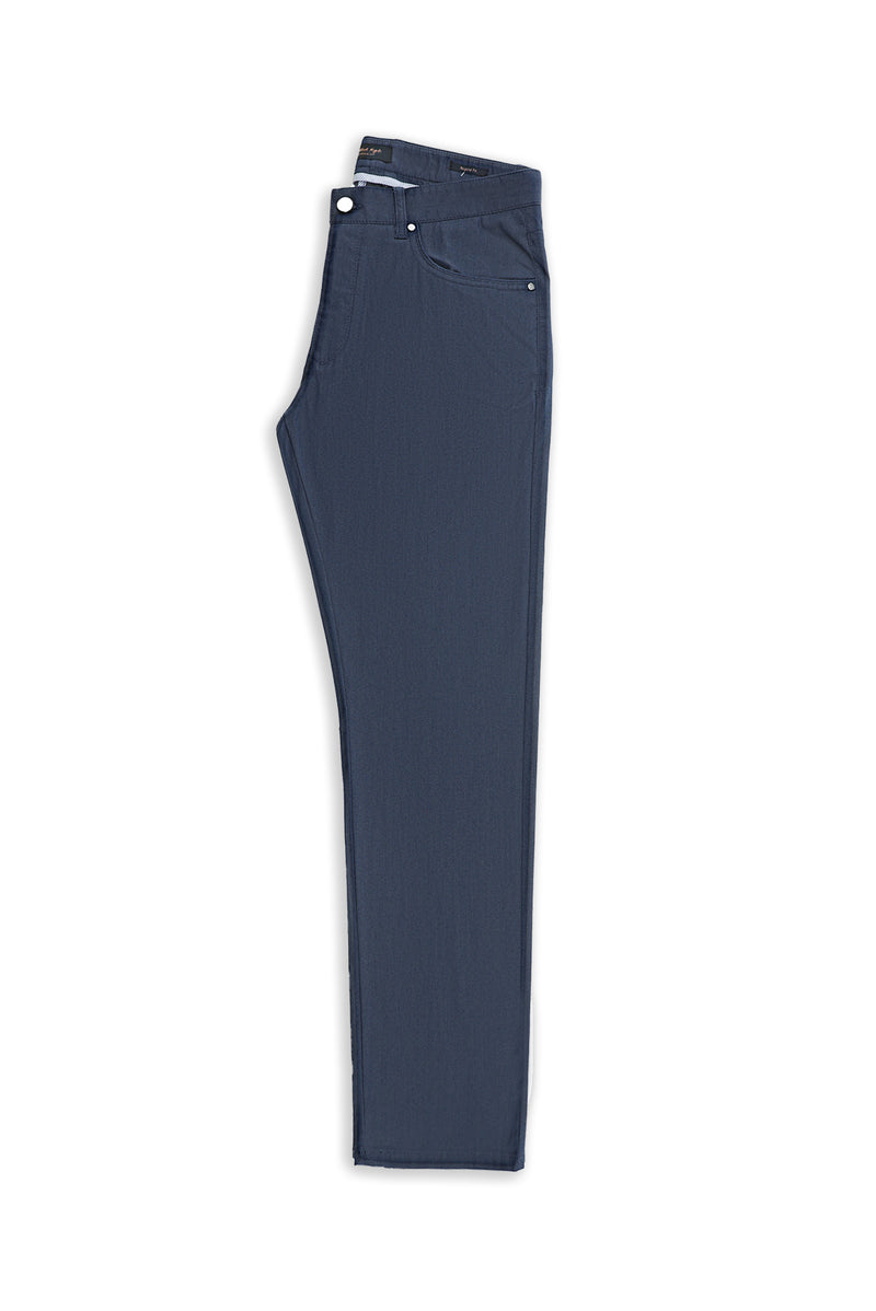 İndigo Regular Fit Likralı Kanvas / Chino Pantolon