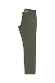 Orta Haki Regular Fit Likralı Kanvas / Chino Pantolon