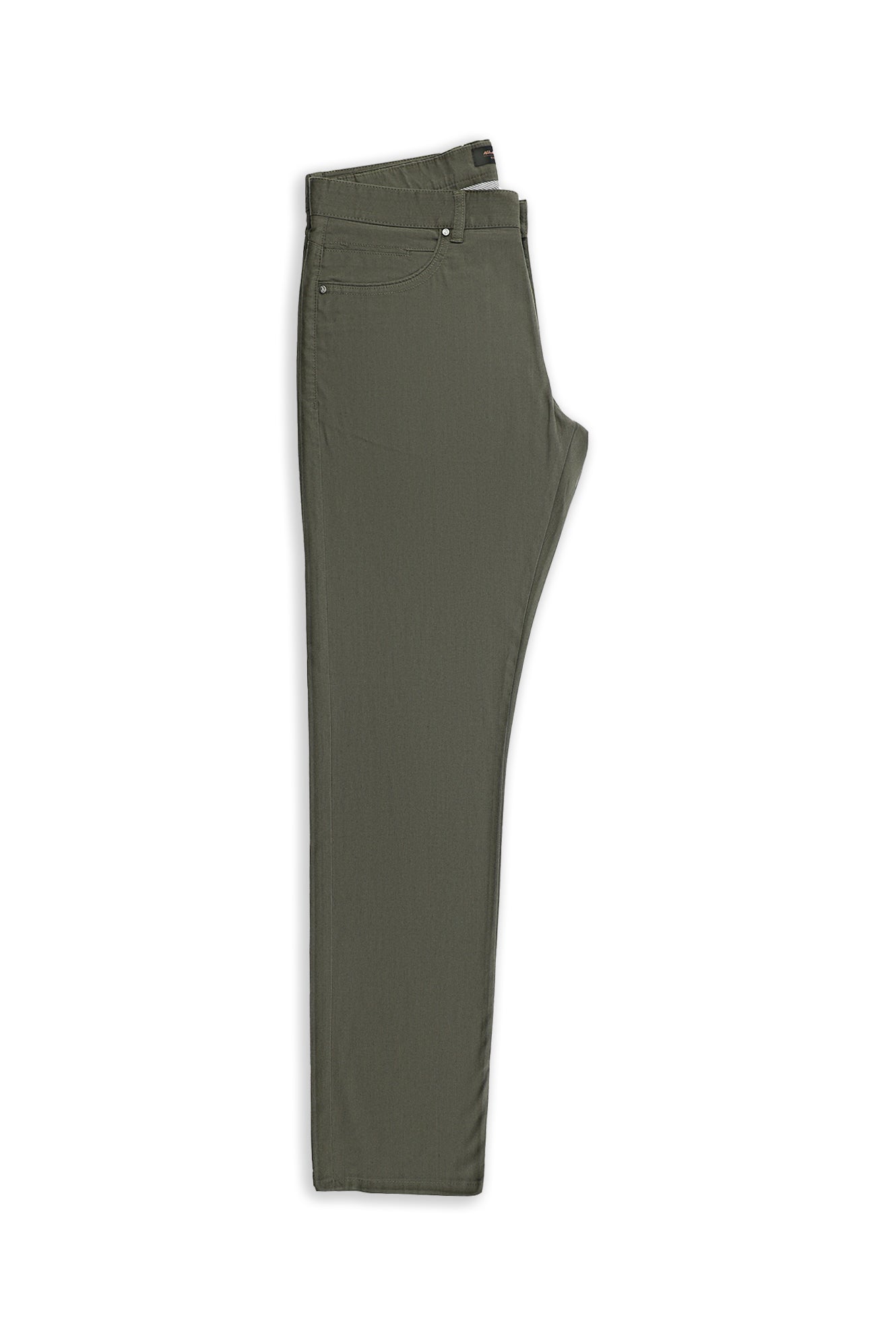 Orta Haki Regular Fit Likralı Kanvas / Chino Pantolon