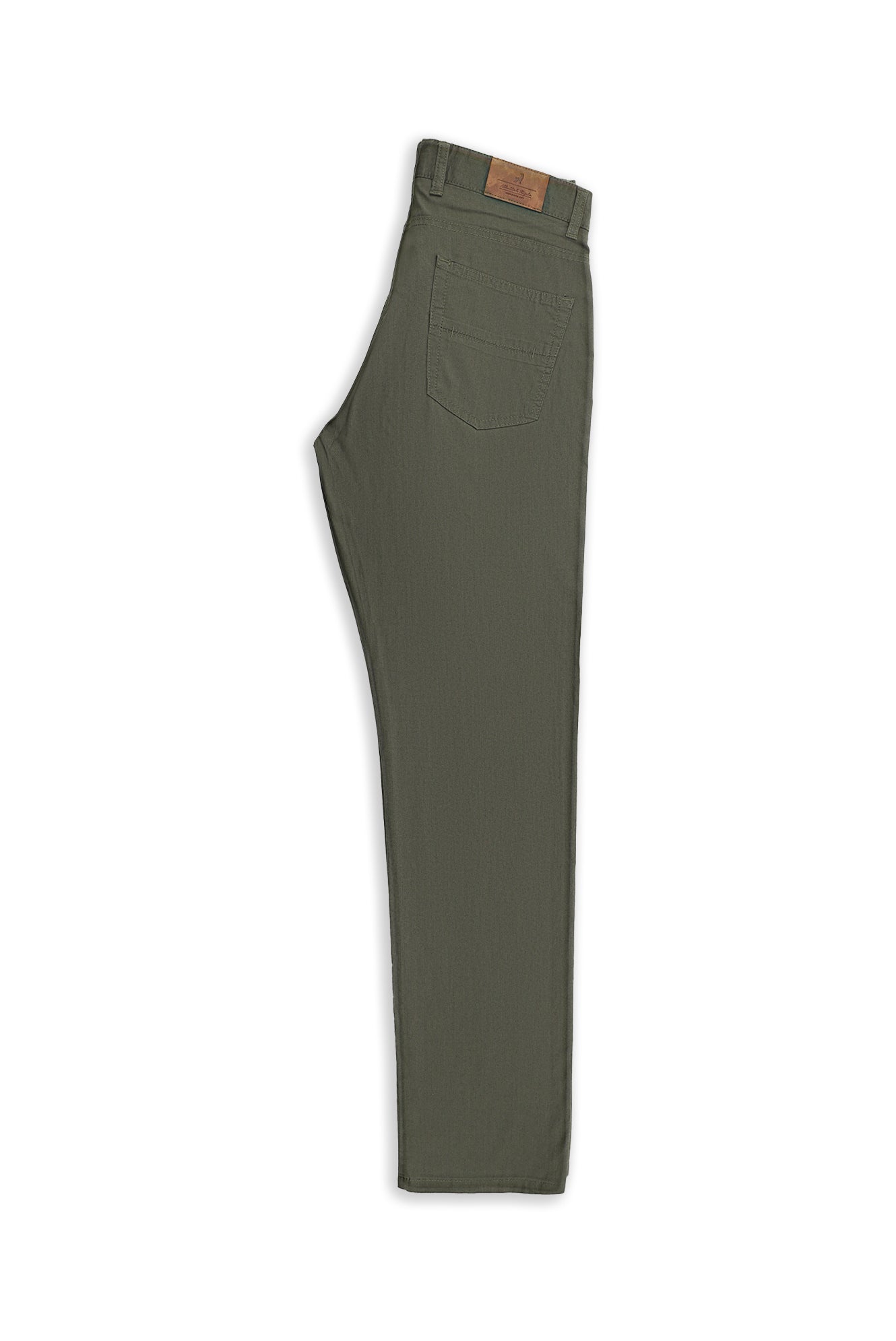 Orta Haki Regular Fit Likralı Kanvas / Chino Pantolon