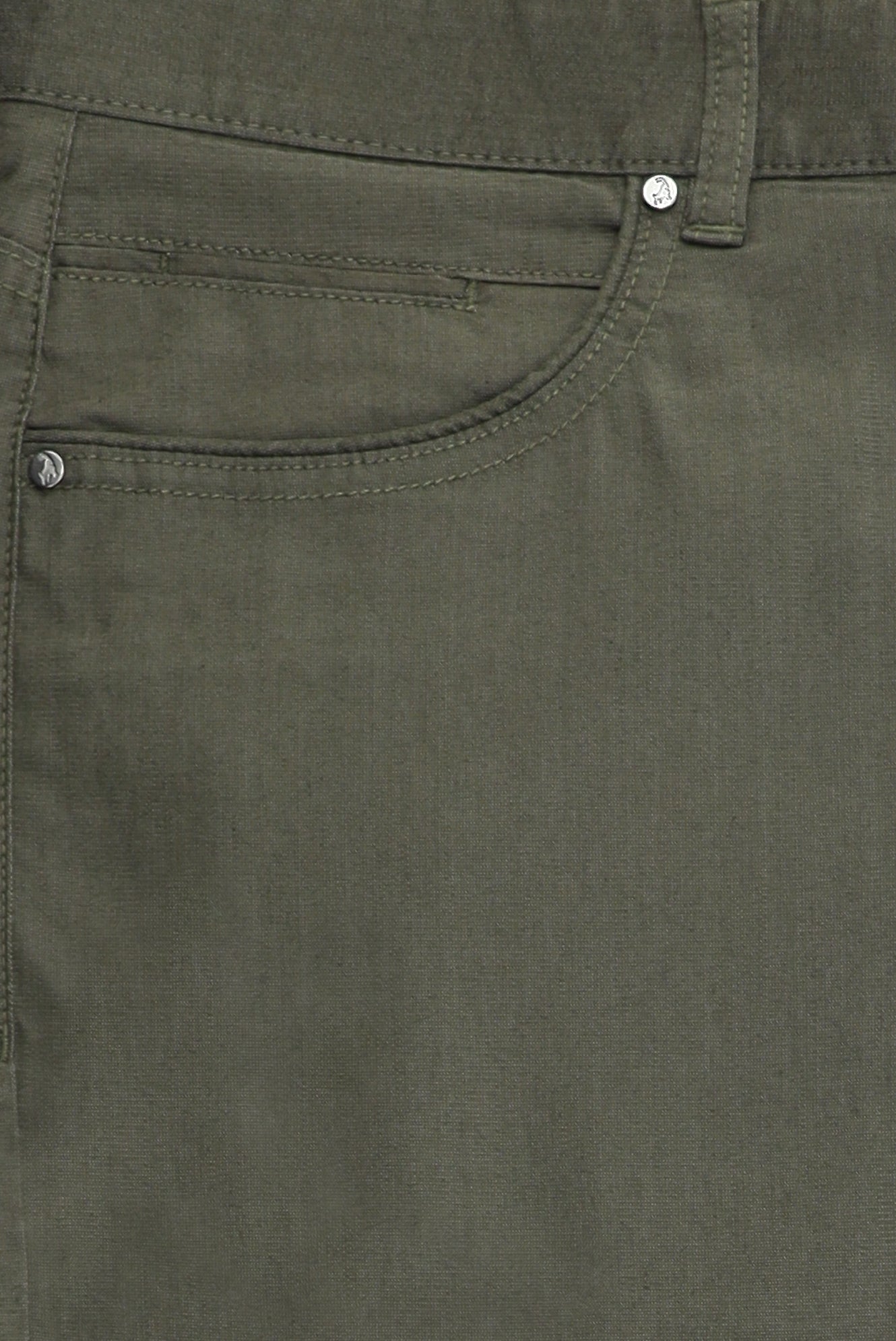 Orta Haki Regular Fit Likralı Kanvas / Chino Pantolon