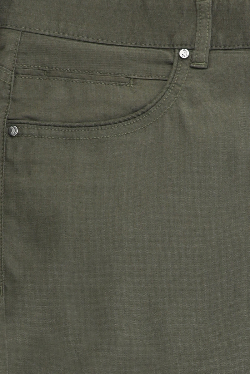 Orta Haki 6 Drop Regular Fit Standart Kesim Likral? Kanvas / Chino Pantolon-Abdullah Ki??l?