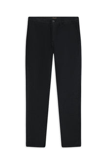 Siyah Regular Fit Pileli Keten Kanvas / Chino Pantolon