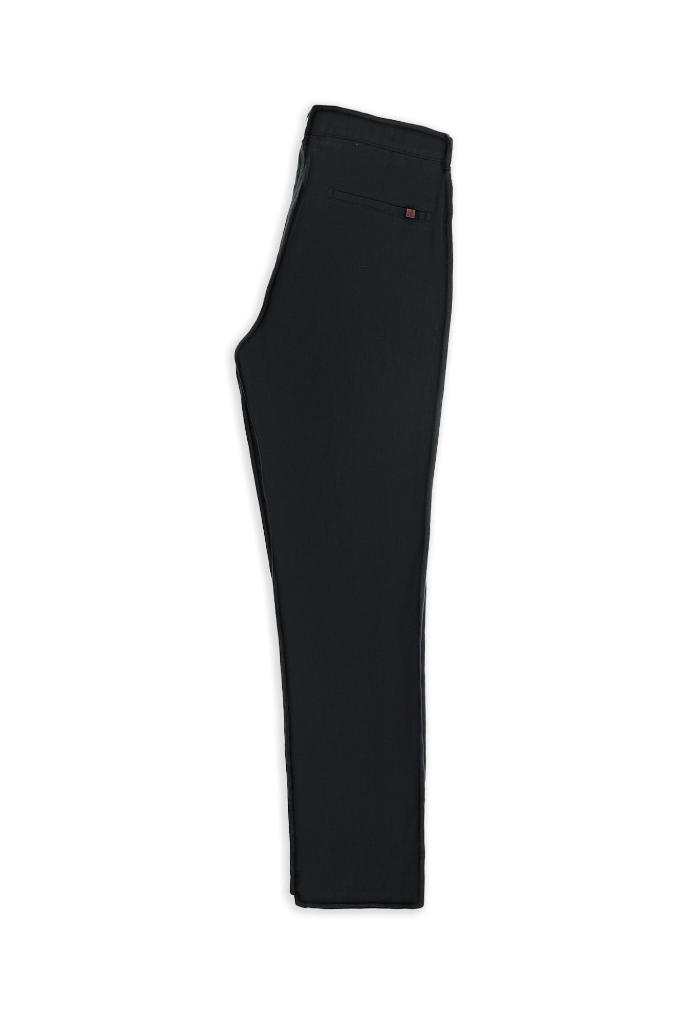 Siyah Regular Fit Pileli Keten Kanvas / Chino Pantolon