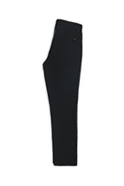 Siyah Regular Fit Pileli Keten Kanvas / Chino Pantolon