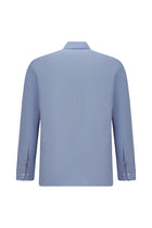 Açık Lacivert Uzun Kol Regular Fit Düğmeli Yaka Oxford Pamuk Gömlek