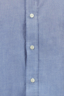 Açık Lacivert Uzun Kol Regular Fit Düğmeli Yaka Oxford Pamuk Gömlek