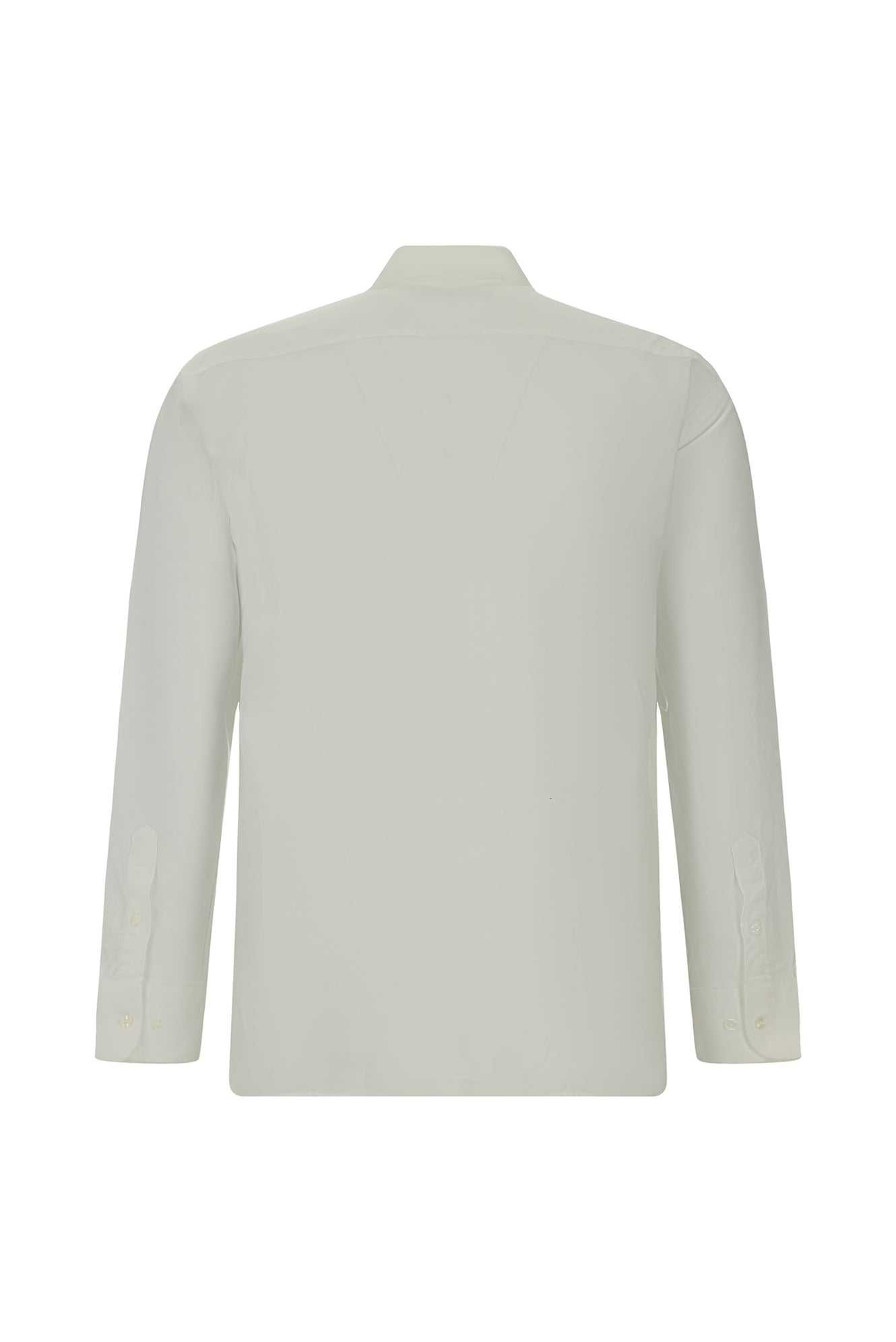 Beyaz Uzun Kol Regular Fit Düğmeli Yaka Oxford Pamuk Gömlek