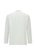 Mavi Uzun Kol Klasik Çizgili Pamuk Gömlek