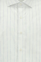 Mavi Uzun Kol Klasik Çizgili Pamuk Gömlek