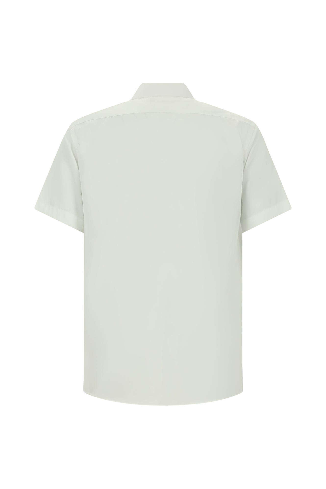 Beyaz Kısa Kol Regular Fit Non Iron Pamuk Gömlek