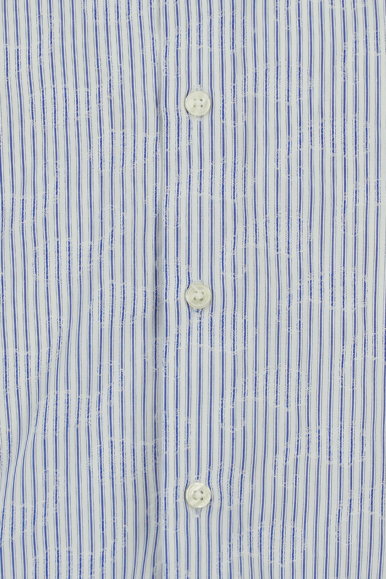 Mavi Uzun Kol Slim Fit Dar Kesim Klasik Çizgili Pamuk Gömlek