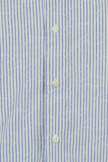 Mavi Uzun Kol Slim Fit Dar Kesim Klasik Çizgili Pamuk Gömlek